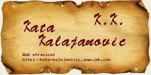 Kata Kalajanović vizit kartica